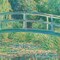 Bridge on Water Lily Pond inspired by Claude Monet's Impressionist painting Counted Cross Stitch Pattern